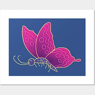 Purple Butterfly Posters and Art